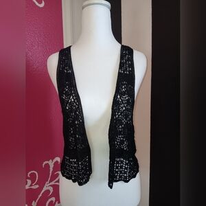White House Black Market Black Lace Tank Top